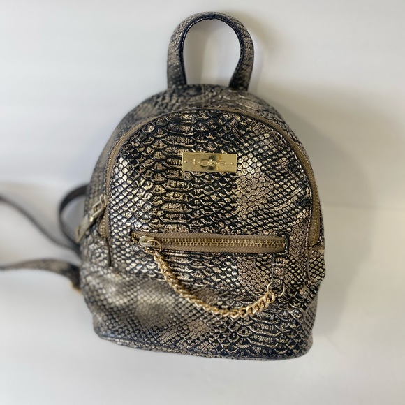 mini snakeskin backpack
